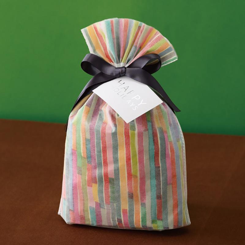 ラッピング用品 COA-RBS カラフルアートリボン付バッグ-S(20枚) ヘッズ