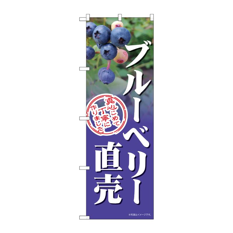 売場備品 [N] のぼり ブルーベリー直売 54994 P・O・Pプロダクツ
