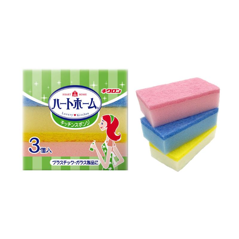 衛生資材 Hホーム キッチンスポンジ3P キクロン