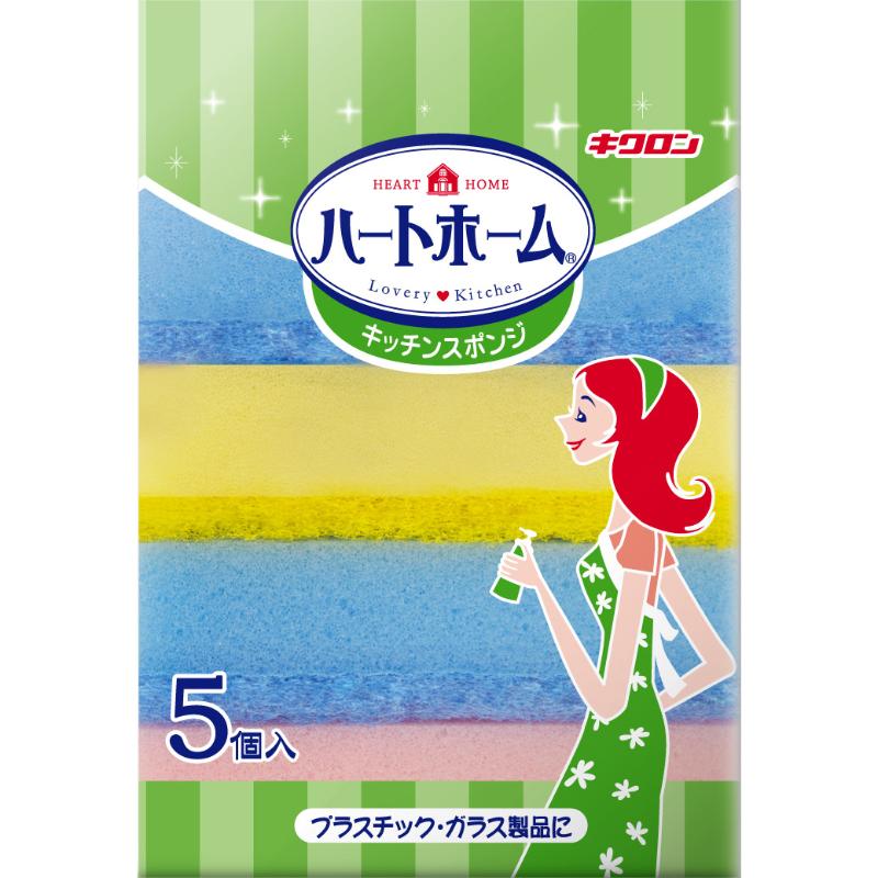 衛生資材 Hホーム キッチンスポンジ5P キクロン