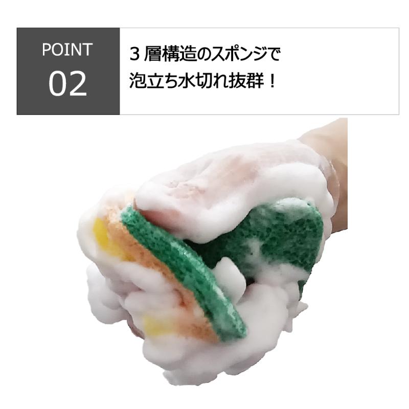 衛生資材 クリピカ 泡だすスポンジ ハード キクロン