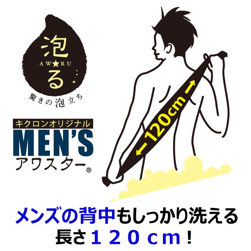 ボディータオル RNメンズアワスター 超かため 紺 キクロン