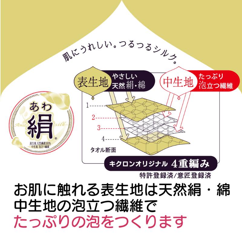 衛生資材 あわあみ ボディタオル泡絹 キクロン