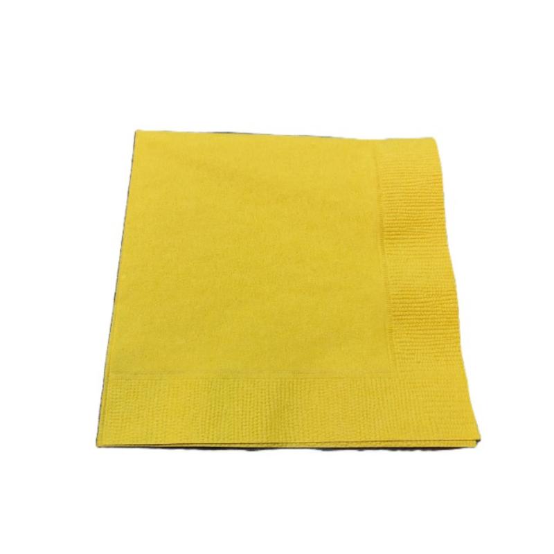 店舗資材 2P4ツ折り約250mm角カラーナプキン(レモン) SC-24 オリエンタル紙業
