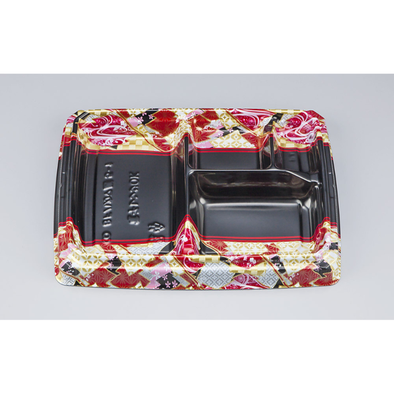 弁当容器 BFハカマ膳5-1 鶴姫赤 本体(N) シーピー化成