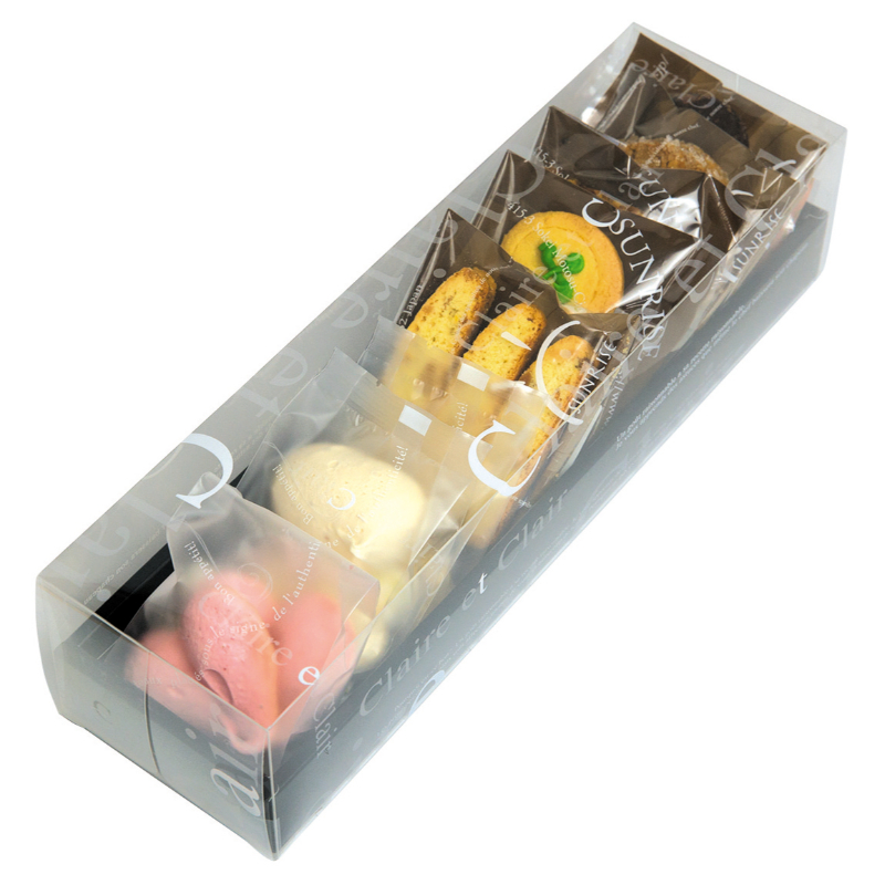 菓子容器 クレールBOX M ブラック ヤマニパッケージ