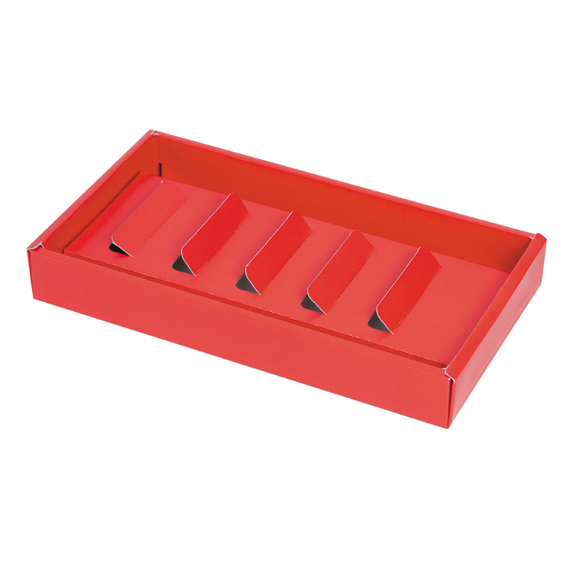 菓子容器 クレールBOX ワイド レッド ヤマニパッケージ