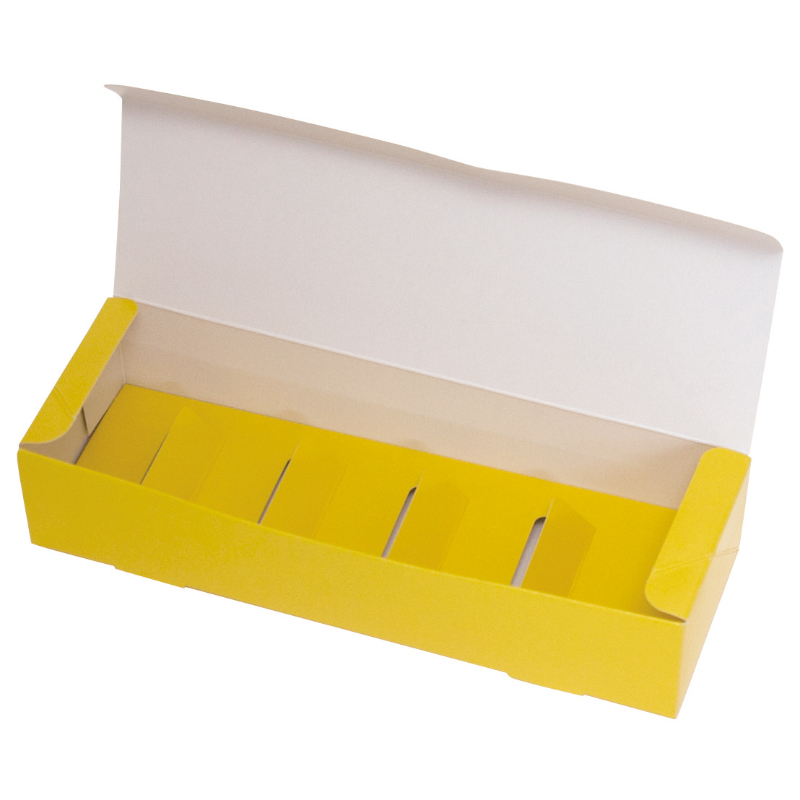 菓子容器 スフレBOX イエロー5 ヤマニパッケージ