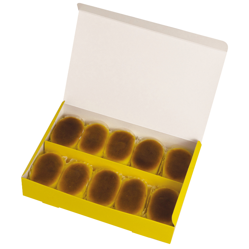 菓子容器 スフレBOX イエロー10 ヤマニパッケージ