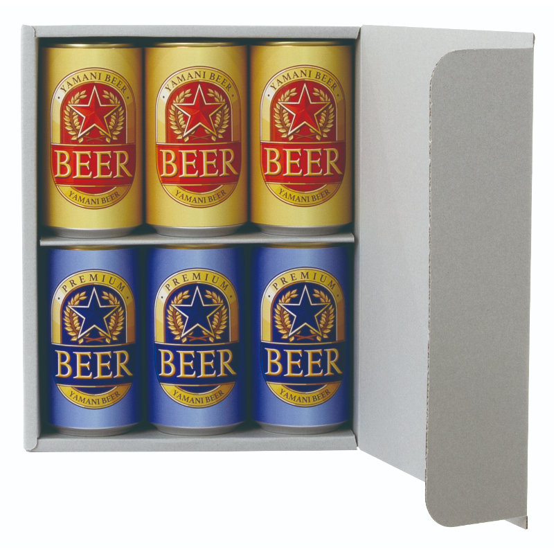 贈答箱 350ml×6本ギフト箱(地券) ヤマニパッケージ