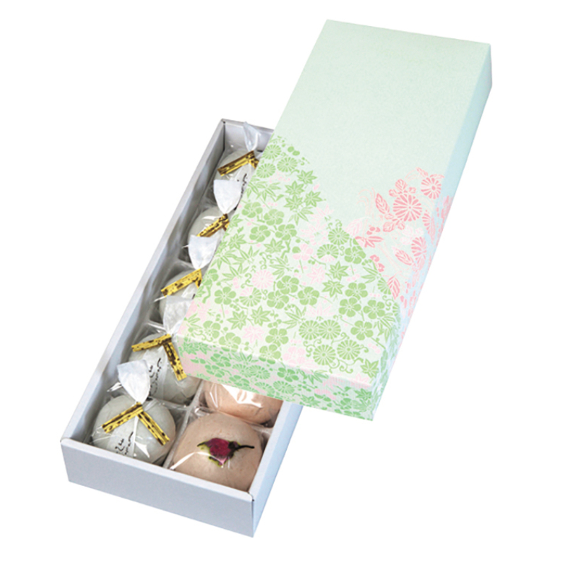 和菓子容器 花柄10ヶ入 トレー付 ヤマニパッケージ