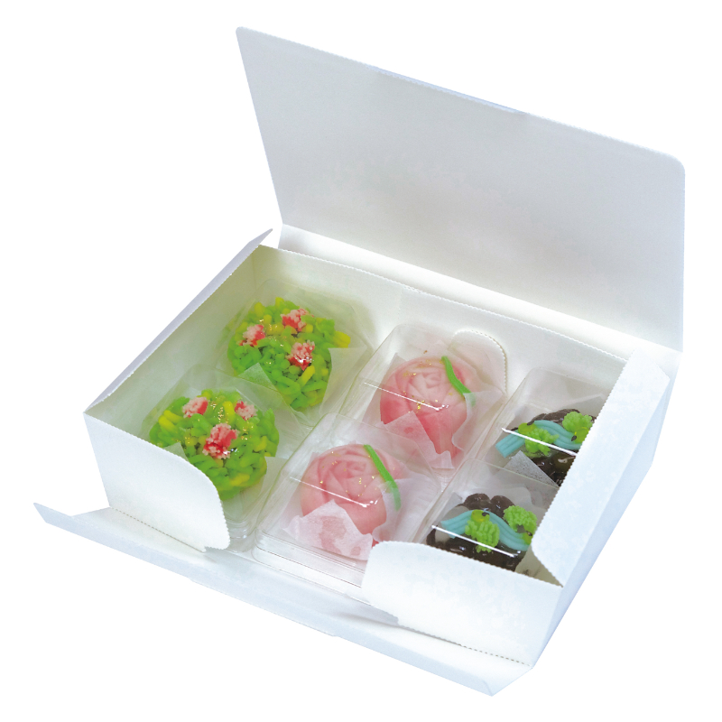 和菓子容器 ルミア59角エコ6ヶ入 ヤマニパッケージ