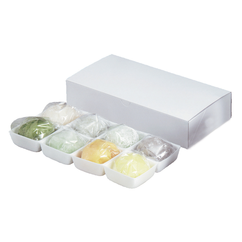 和菓子容器 大福8ヶ入白トレー付 ヤマニパッケージ