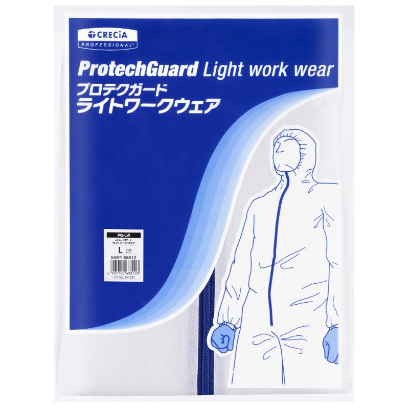 不織布製つなぎ服 プロテクガード ライトワークウェア Lサイズ 日本製紙クレシア