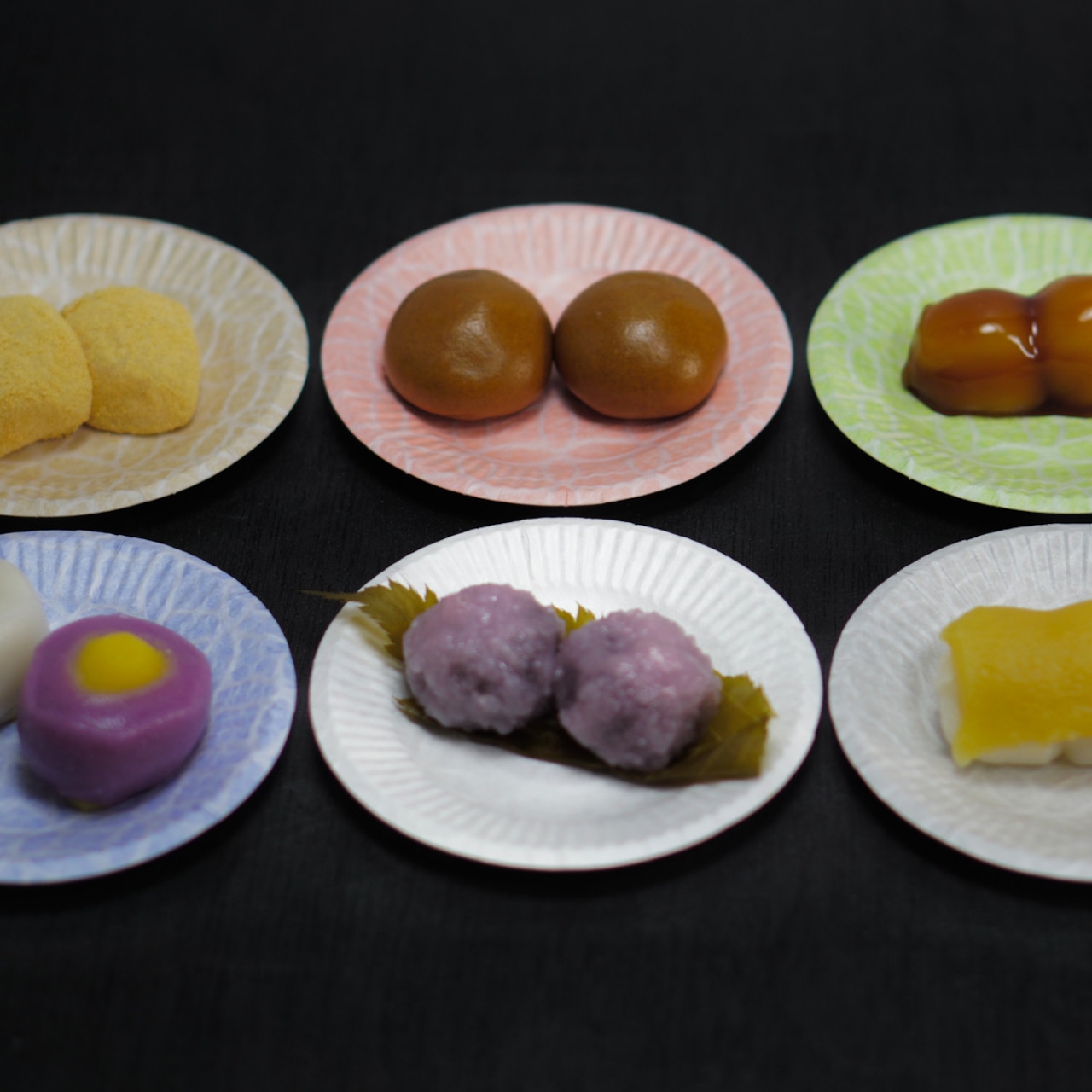 紙皿 落水豆皿6種セット 6種×各10枚 三和紙工