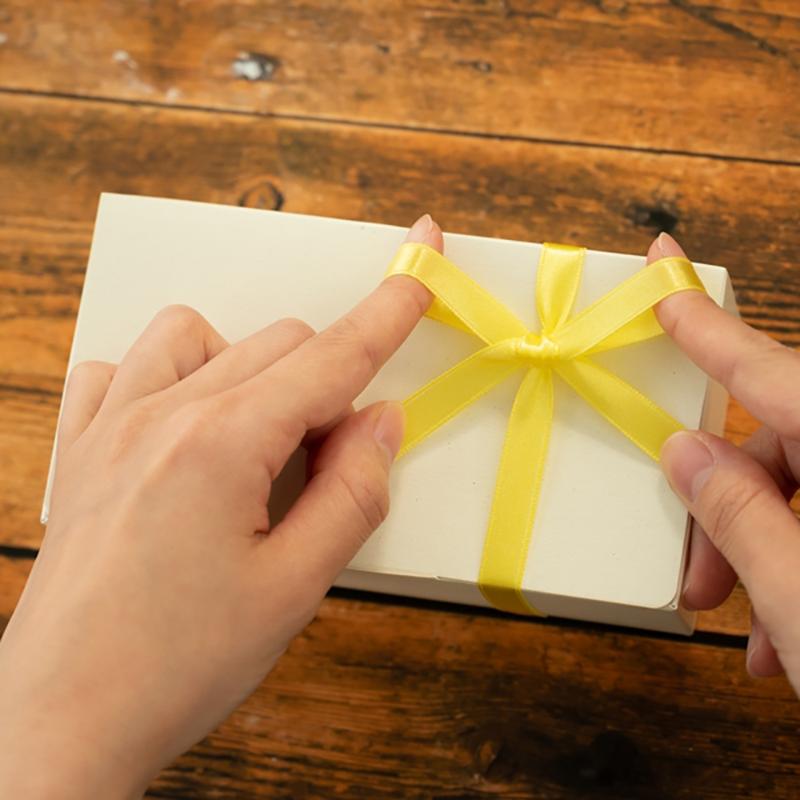 ギフト資材 1040R サテンリボンYELLOW10mm(1巻) ヘッズ