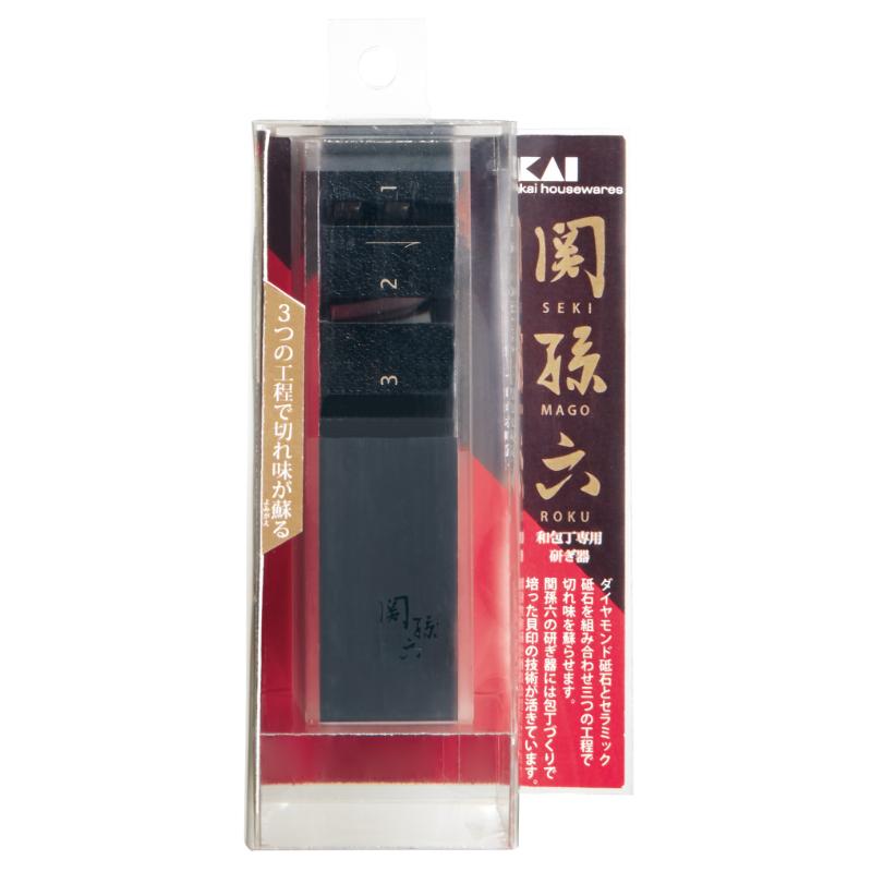 砥石 関孫六ダイヤモンド＆セラミックシャープナー(片刃用) 貝印