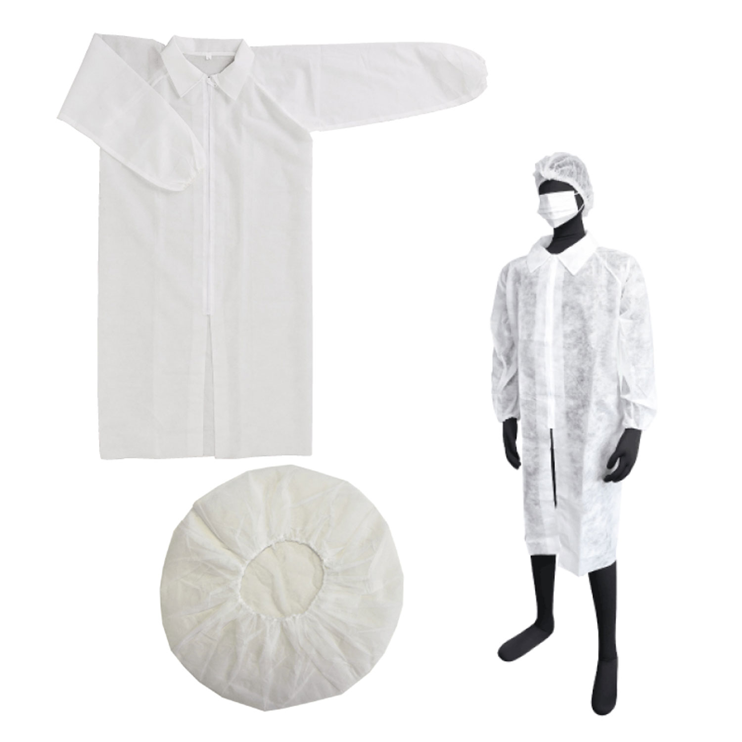 使い捨てエプロン 7022 工場見学者用セット 3L 川西工業