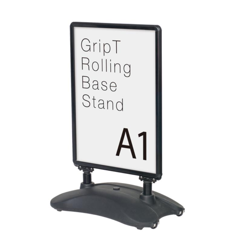 スタンド看板 グリップT ローリングベーススタンド A1 黒 友屋