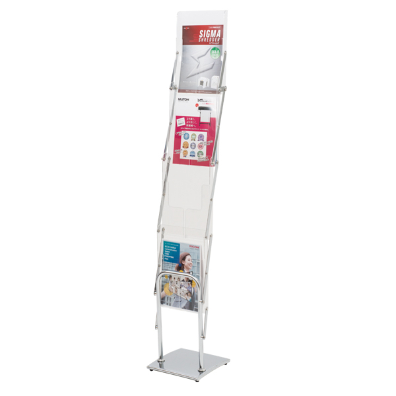 売場備品 モバイルパンフレットスタンド(2)本体＋バック 友屋
