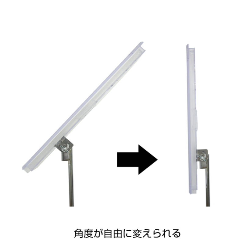 POP用品 A4 マルチメディアスタンド(A4フレーム付)クローム 友屋