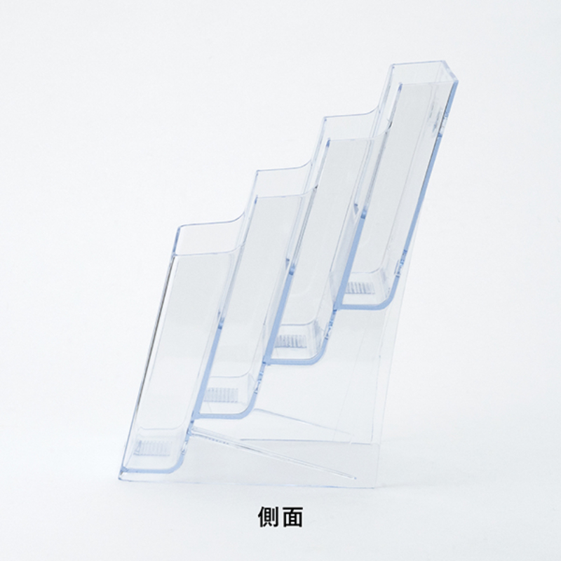 売場備品 カタログケース A4三ツ折 4段 T777 友屋