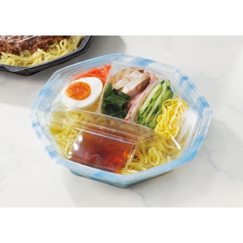 冷麺容器 バイオ ハチメン 206B りょうみ青 リスパック