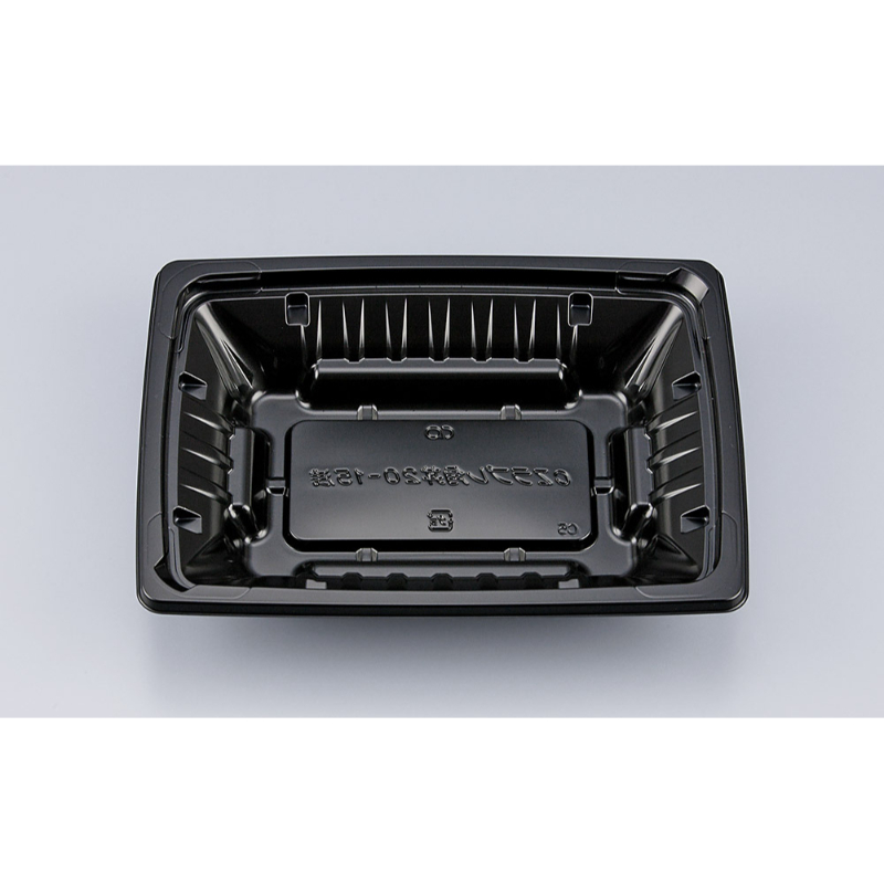 どんぶり容器 CZラプレ角丼20-15A浅 BS黒 本体 シーピー化成