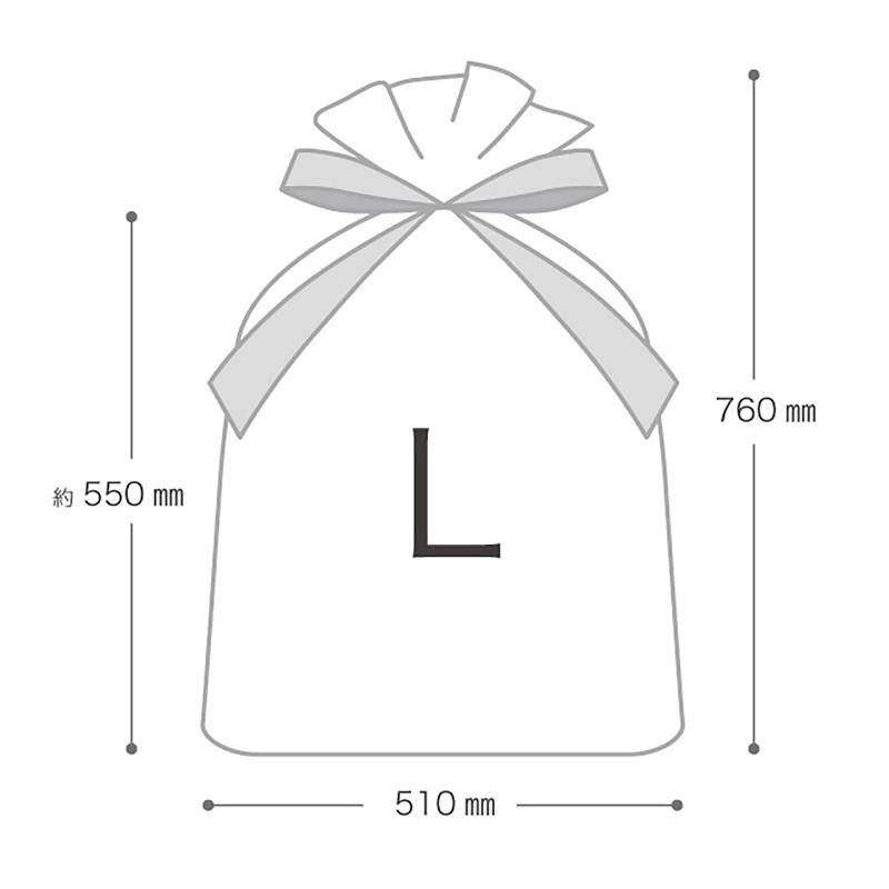 ラッピング用品 SFK-RBL 不織布リボン付ギフトバッグ-L/ブラック(10枚) ヘッズ