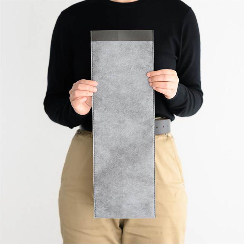 ラッピング用品 DFD-TBL 2重不織布ギフトバッグ-L/ダークグレー(10枚) ヘッズ