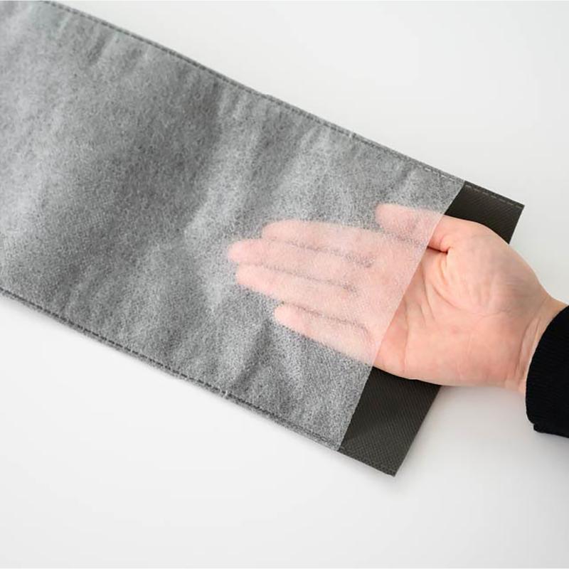 ラッピング用品 DFD-TBL 2重不織布ギフトバッグ-L/ダークグレー(10枚) ヘッズ
