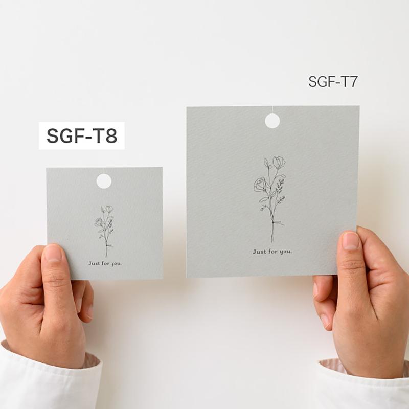 贈答用飾り SGF-T8 シンプルギフトタッグ-8/シックフラワー(50枚) ヘッズ