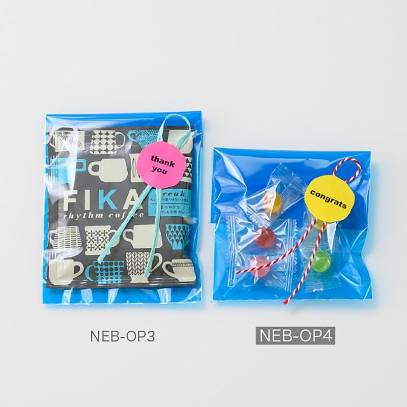 ラッピング用品 NEB-OP4 ネオンブルーOPPギフトバッグ-4(50枚) ヘッズ