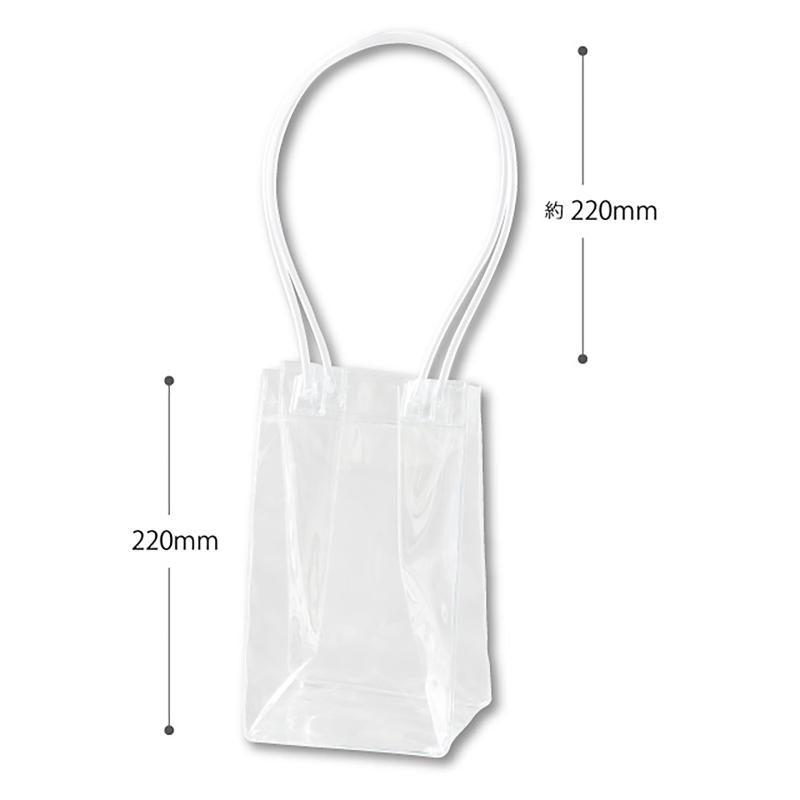 ラッピング用品 MTH-PMB 透明ハンドルPVCクリアバッグ-M(10枚) ヘッズ
