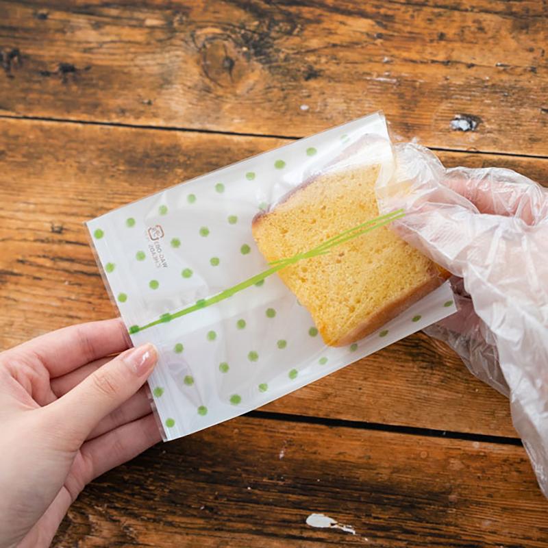 ラッピング用品 WAG-OB3 和風ドットスイーツパック(抹茶)/クリア-3(100枚) ヘッズ