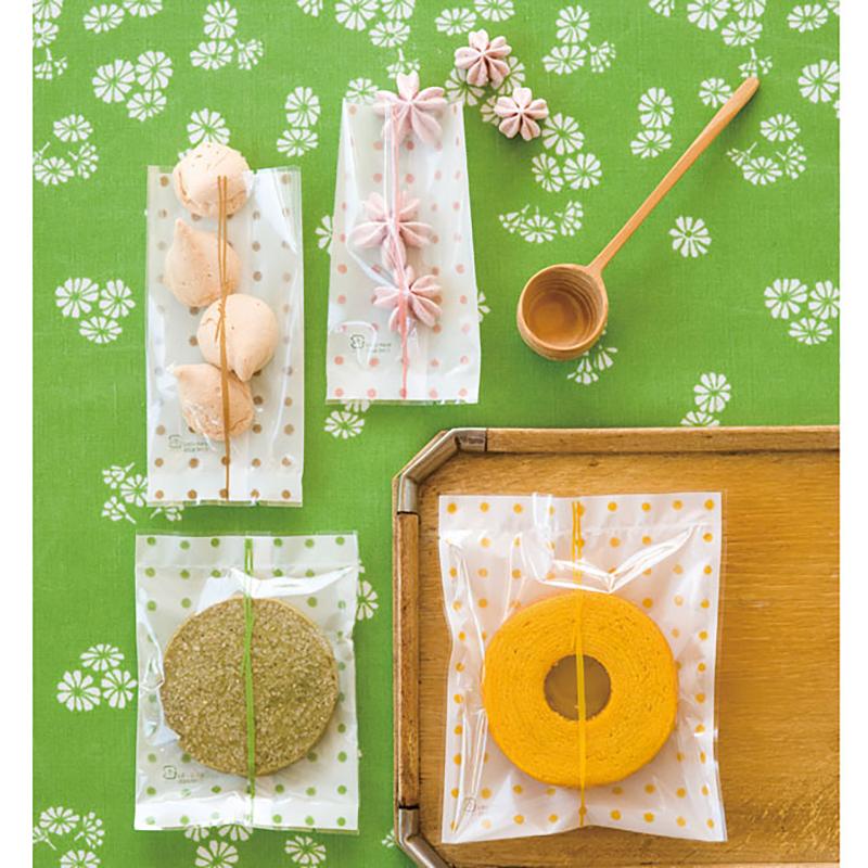 ラッピング用品 WAG-OB3 和風ドットスイーツパック(抹茶)/クリア-3(100枚) ヘッズ
