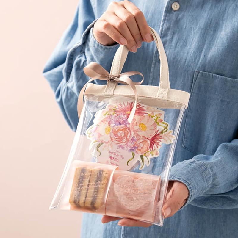 ラッピング用品 MHN-PLB ハンドメイドクリアバッグ-L(10枚) ヘッズ
