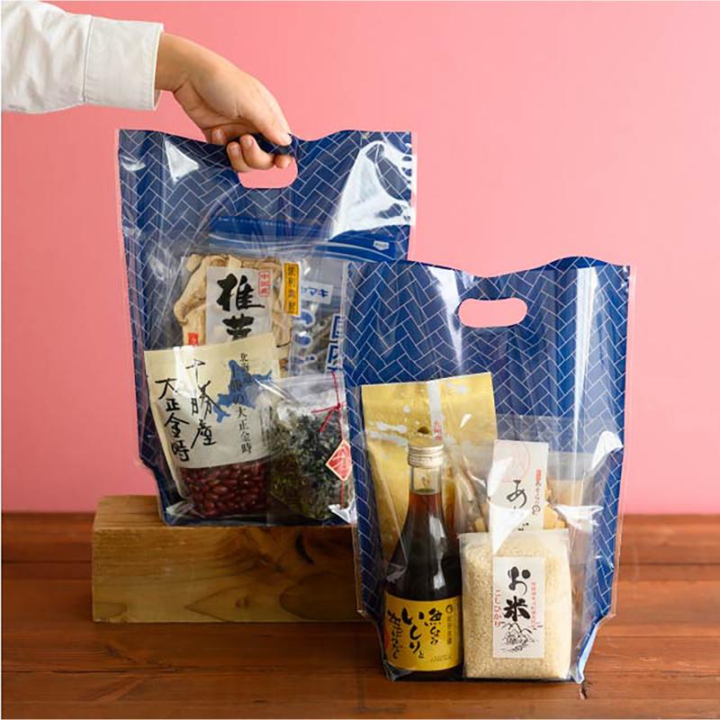 ラッピング用品 JT-OSBM 和模様スタンドバッグ-M/ひがき(30枚) ヘッズ