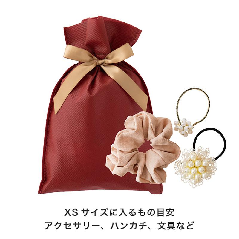 ラッピング用品 SFE-RBXS 不織布リボン付ギフトバッグ-XS/エンジ(10枚) ヘッズ