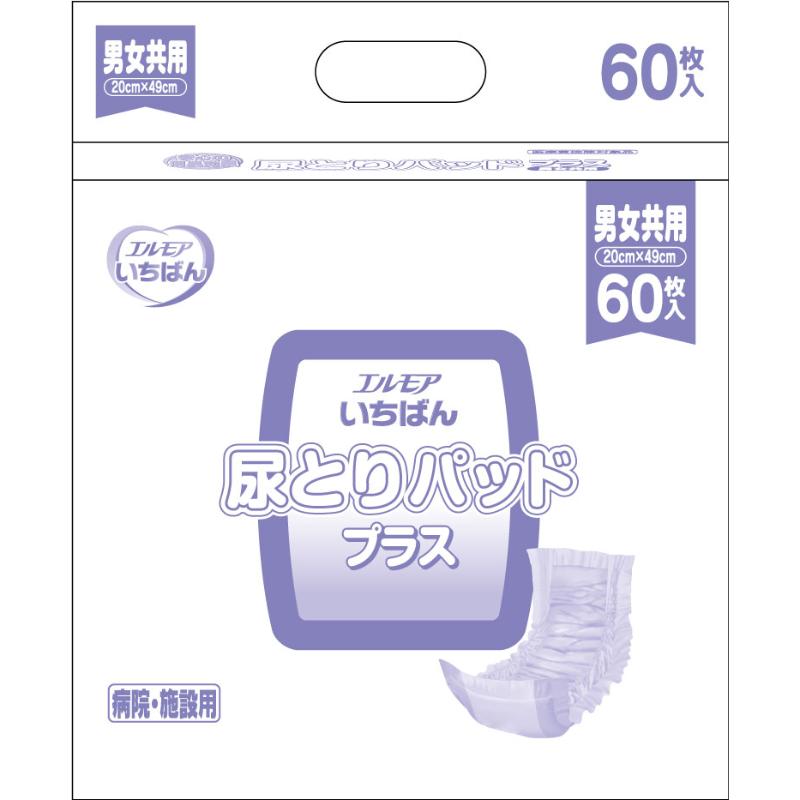 【介護/医療】紙おむつ いちばん尿とりパッドプラス60枚 カミ商事