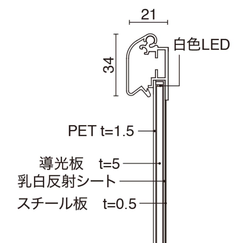 売場備品 MGライトパネルカスタム 屋内外 A1 シルバー 友屋