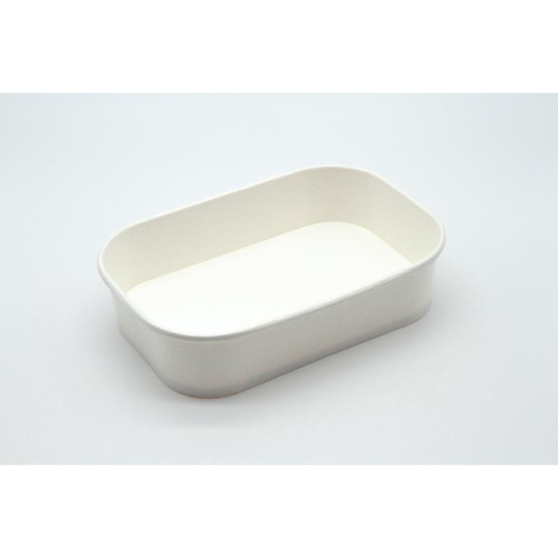 弁当容器 650ml 角型紙容器 PE 白無地 日本デキシー