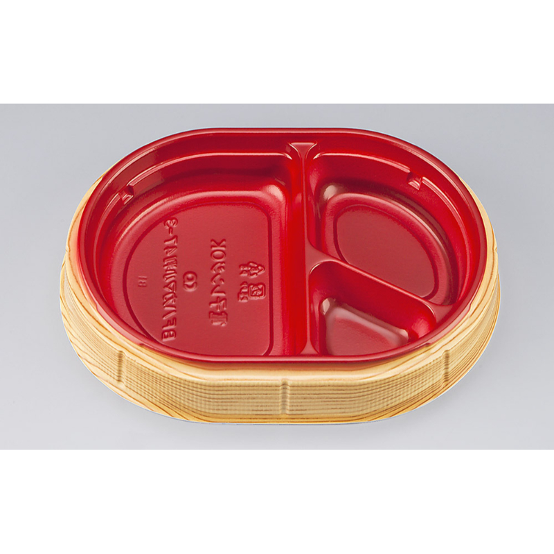 弁当容器 BFハカマ小判47-3赤屋久杉 本体(N) シーピー化成