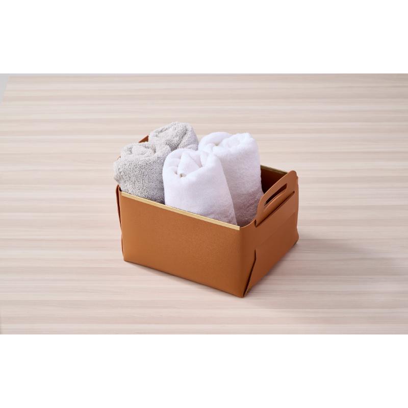 売場備品 フェイクレザー CUBEケース M CAMEL パール金属