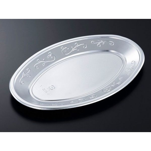 オードブル容器 DX小判皿 K-7 BK(300) 中央化学