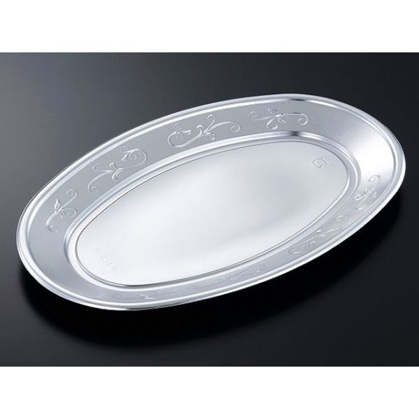 オードブル容器 DX小判皿 K-8 BK(200) 中央化学