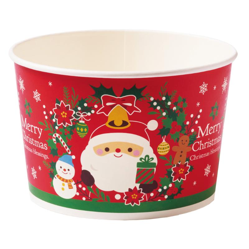 オードブル容器 XS808 ロールフリーカップリースサンタ 天満紙器