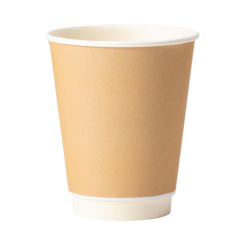 紙コップ エアウォールカップ クラフトカラー260ML 25枚入 サンナップ