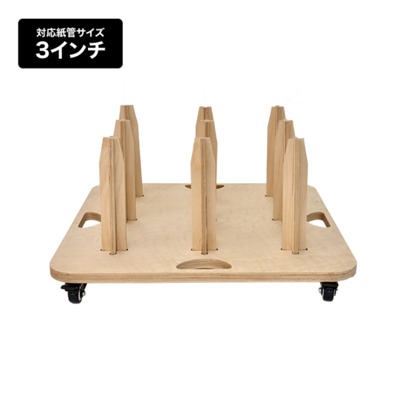 イベント用品 メディアストックスタンド(3インチ)9本キャスター 友屋