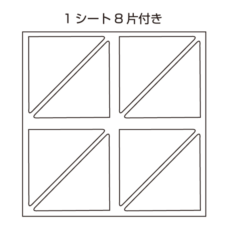 イベント用品 カドペタ 三角補強シート クリア(2シート) 友屋